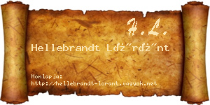 Hellebrandt Lóránt névjegykártya